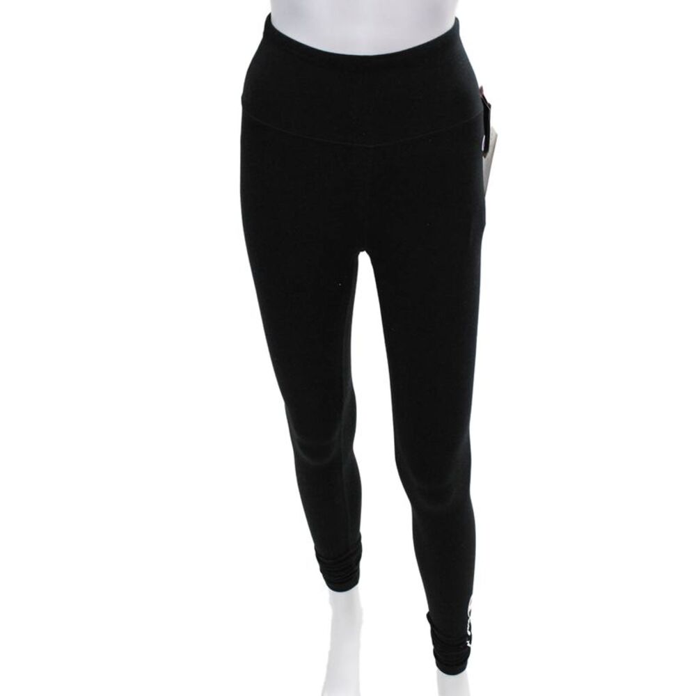 Champion Womens Cotton Mid-Rise Activewear Leggings Black Size XS